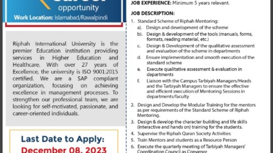 Riphah-University-Assistant-Director-Jobs-Advertisement