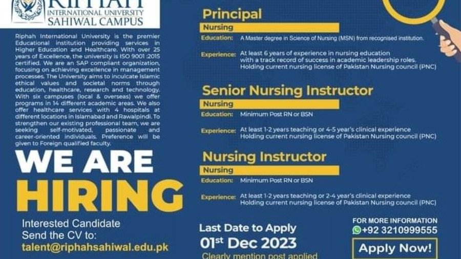 Riphah-University-Sahiwal-Campus-Jobs